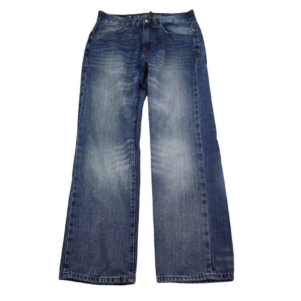 US POLO ASSN Pants Womens 29 Blue Straight Mid Rise Button Pocket Denim Jeans